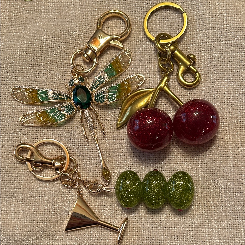 Lot of three NWOT bag charms/keyrings